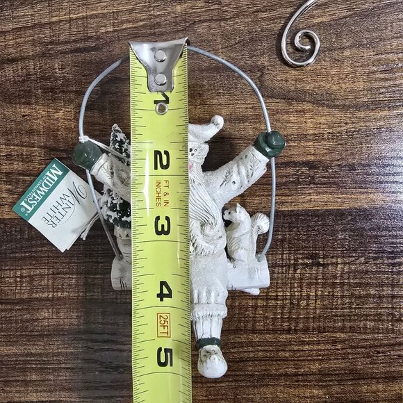 NWT RARE Pam Schifferl Santa Ornament w/Base Midwest Cannon Falls Winter White - Picture 8 of 11